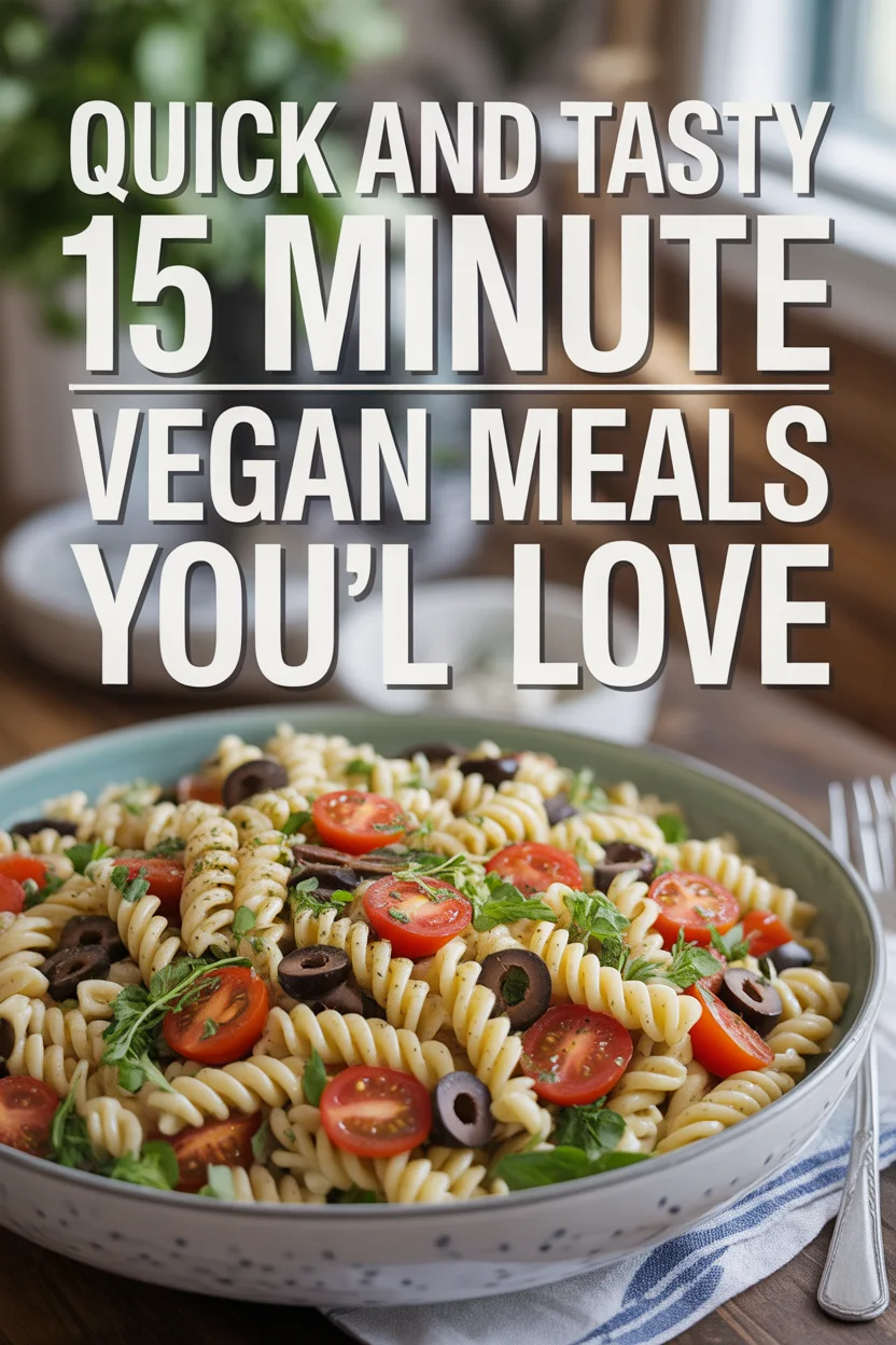 Quick and Tasty 15 Minute Vegan Meals You'll Love