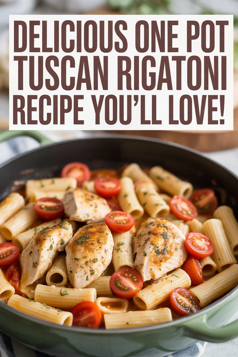 Delicious One Pot Tuscan Chicken Rigatoni Recipe You’ll Love!