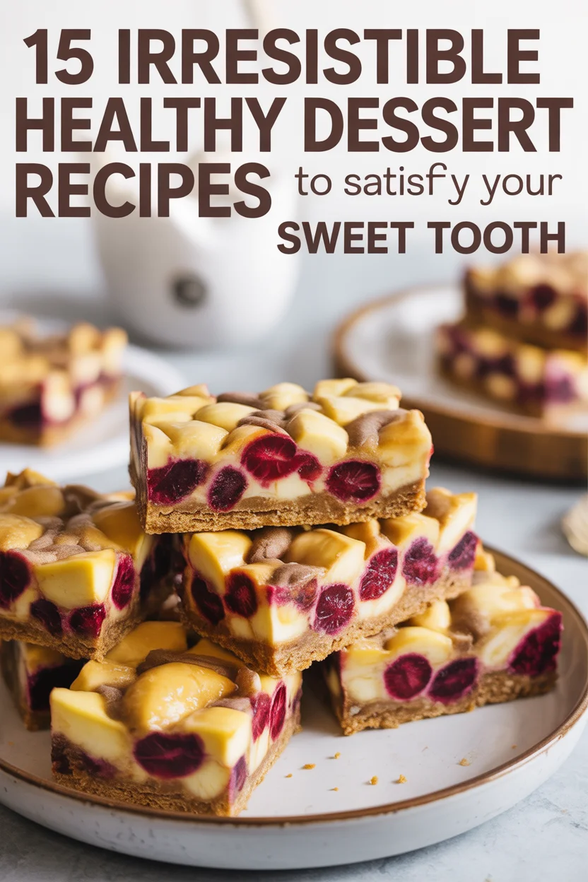 15 Irresistible Healthy Dessert Recipes to Satisfy Your Sweet Tooth
