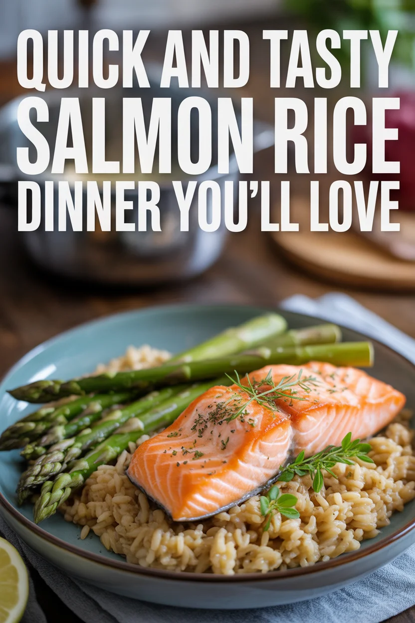salmon rice dinner