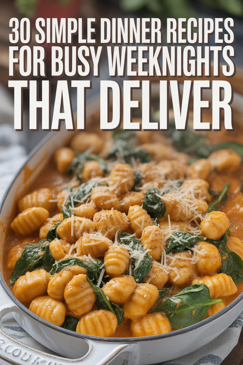 30 Simple Dinner Recipes for Busy Weeknights That Deliver