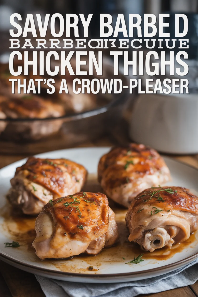 Savory Baked Barbecue Chicken Thighs Recipe That's a Crowd-Pleaser