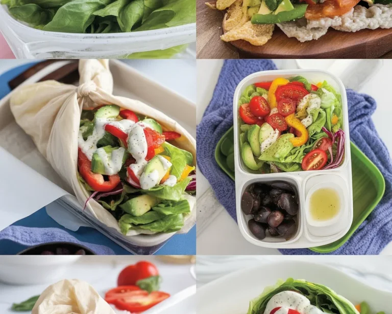 Easy teen lunch ideas featuring wraps and healthy salads for school lunches.