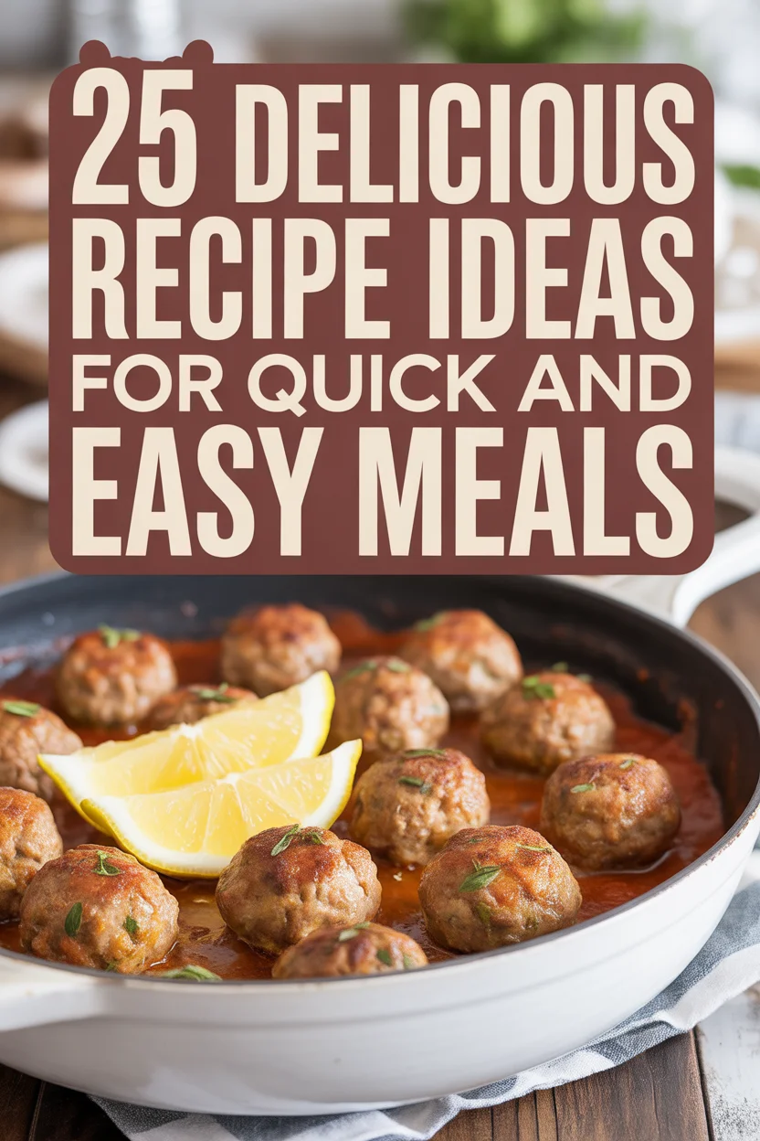 25 Delicious Recipe Ideas for Quick and Easy Meals